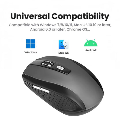 2.4G Wireless Mouse Gaming Mouse Ergonomic Mouse 6 Buttons 800-1200-1600 DPI Optical Office Mouse Mice for PC Laptop Macbook
