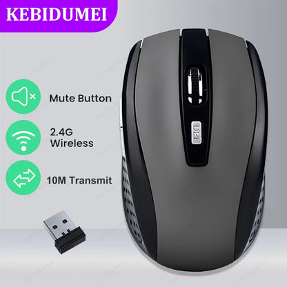 2.4G Wireless Mouse Gaming Mouse Ergonomic Mouse 6 Buttons 800-1200-1600 DPI Optical Office Mouse Mice for PC Laptop Macbook