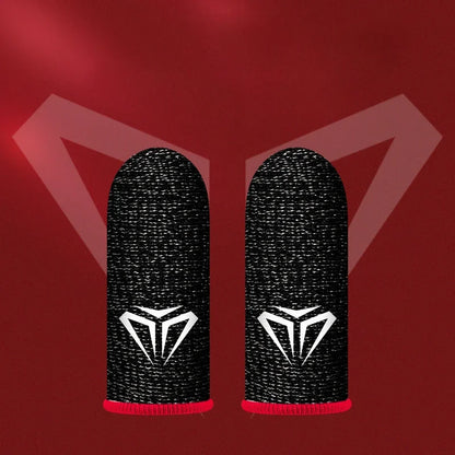 2 Pcs Game Fingertip Gloves Sweatproof Anti-Slip Gamer Thimbles Touch Screen Finger Sleeve Breathable Fingertip Cover for Gamer