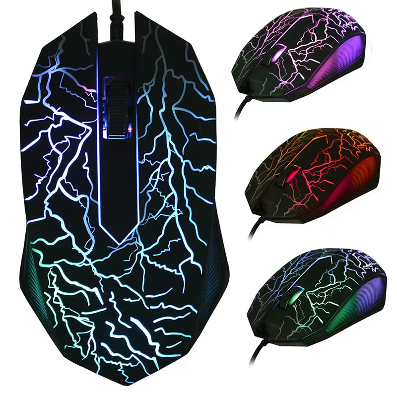 USB Wired Mouse Gaming Mouse 2400 DPI LED Backlit Professional Gamer Mice Ergonomic Computer Mouse for PC Laptop Macbook